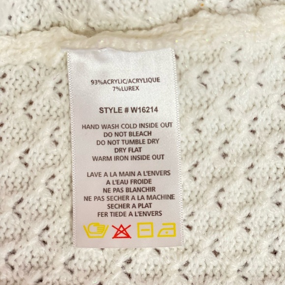 Elegant Black and White Women's cardigan/Sweater Size M w/Tiny Discreet Sparkles - Picture 15 of 16